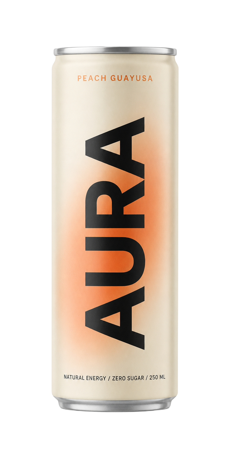 AURA Peach Guayusa can